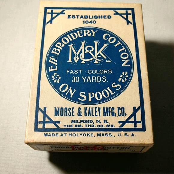 Vintage M&K Embroidery TURKEY RED Cotton Spools